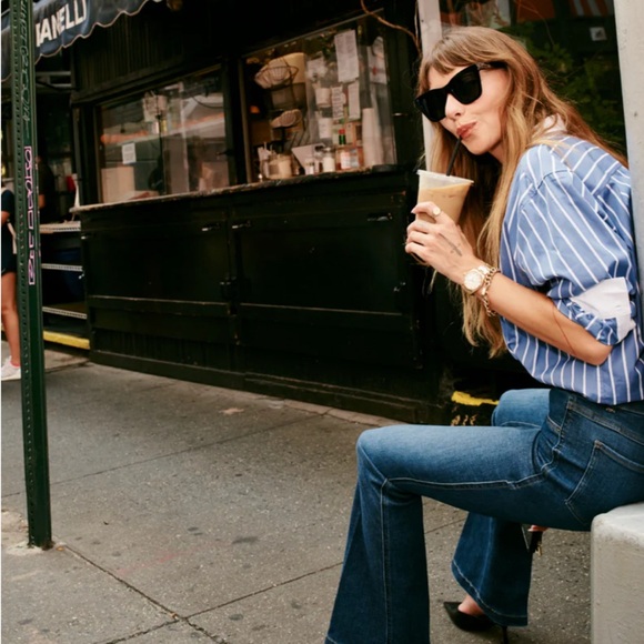 EUC Spanx flare blue jeans size Large - Picture 2 of 7